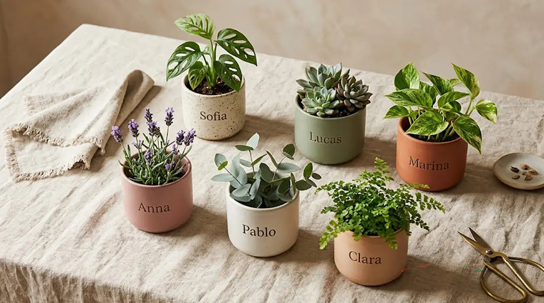 12 maceteros personalizados con nombre que sorprenden como regalo