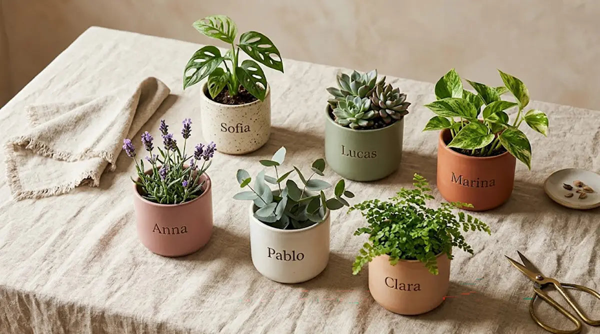 12 maceteros personalizados con nombre que sorprenden como regalo