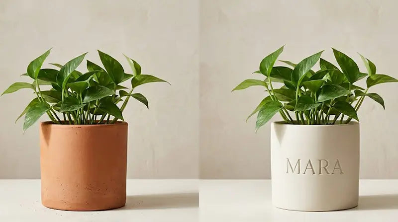 Macetas personalizadas vs. estándar: el detalle que cambia un regalo