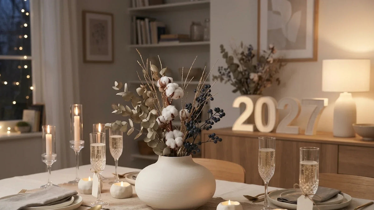 Cena de Nochevieja: decoración de mesa personalizada para fin de año