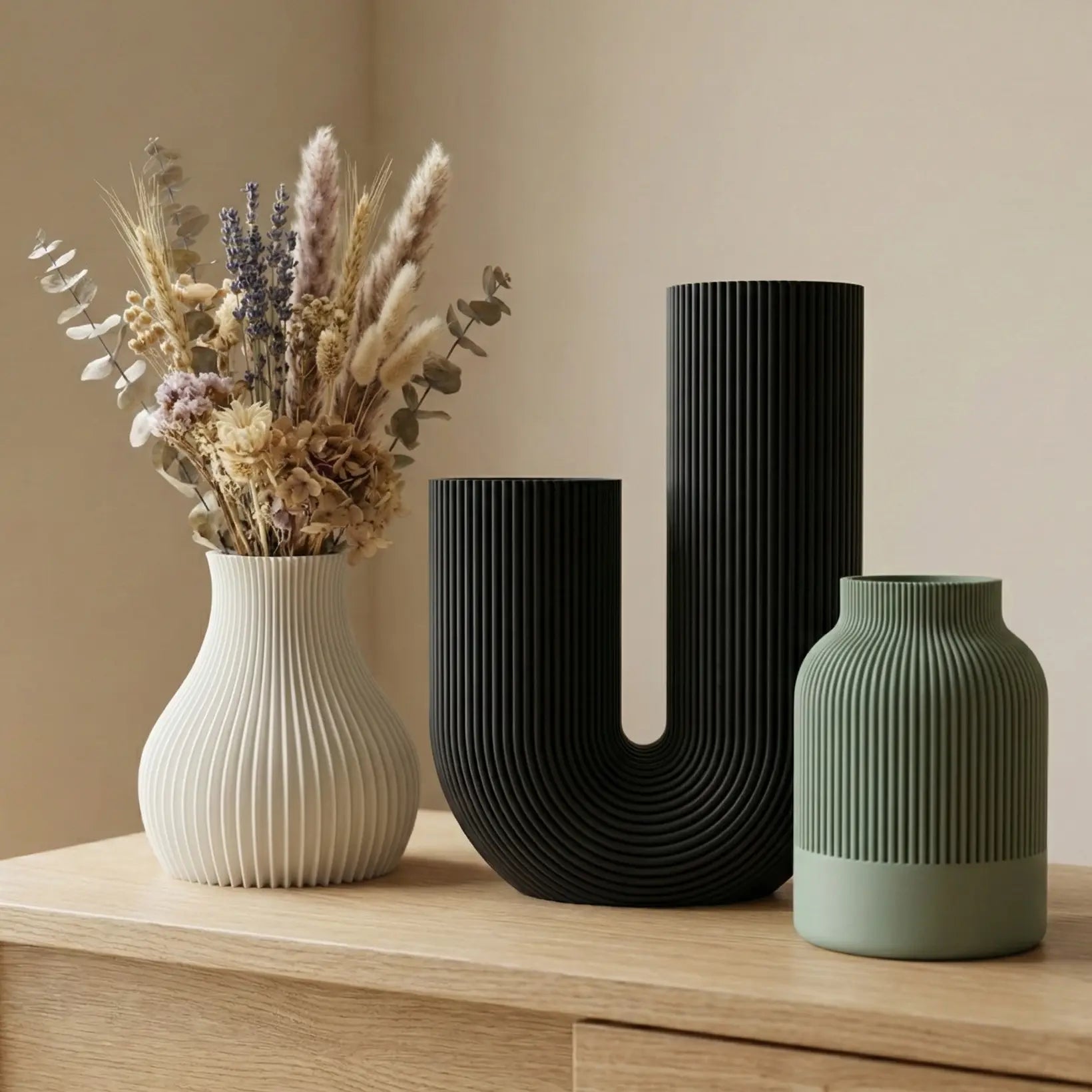 Decoración con jarrones