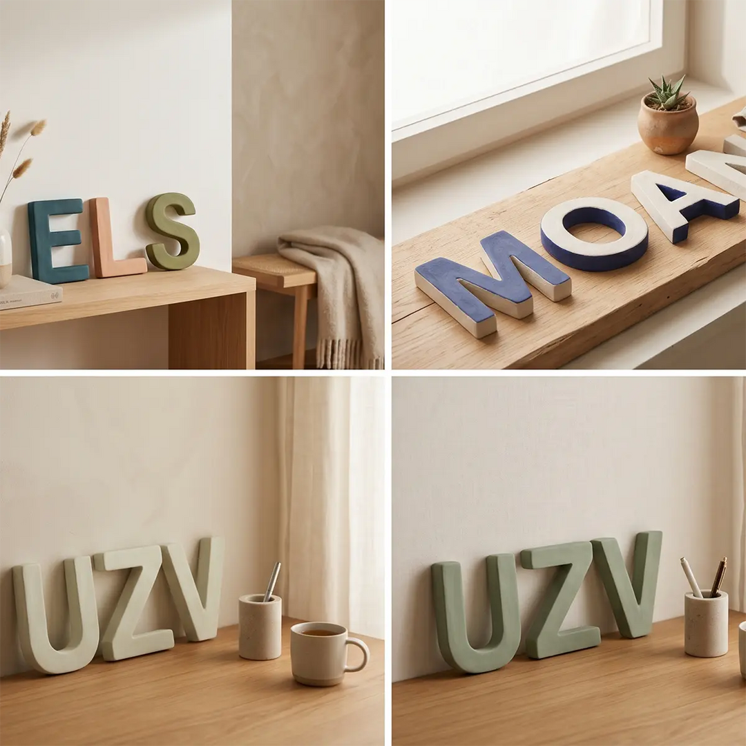 Guía de personalización de letras decorativas 3D