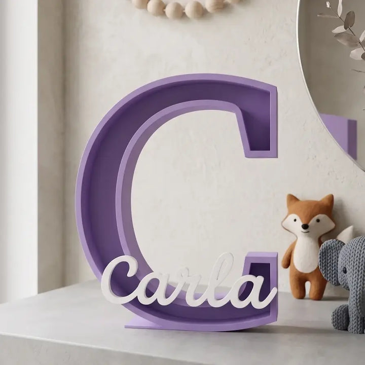 Letra infantil hueca personalizada