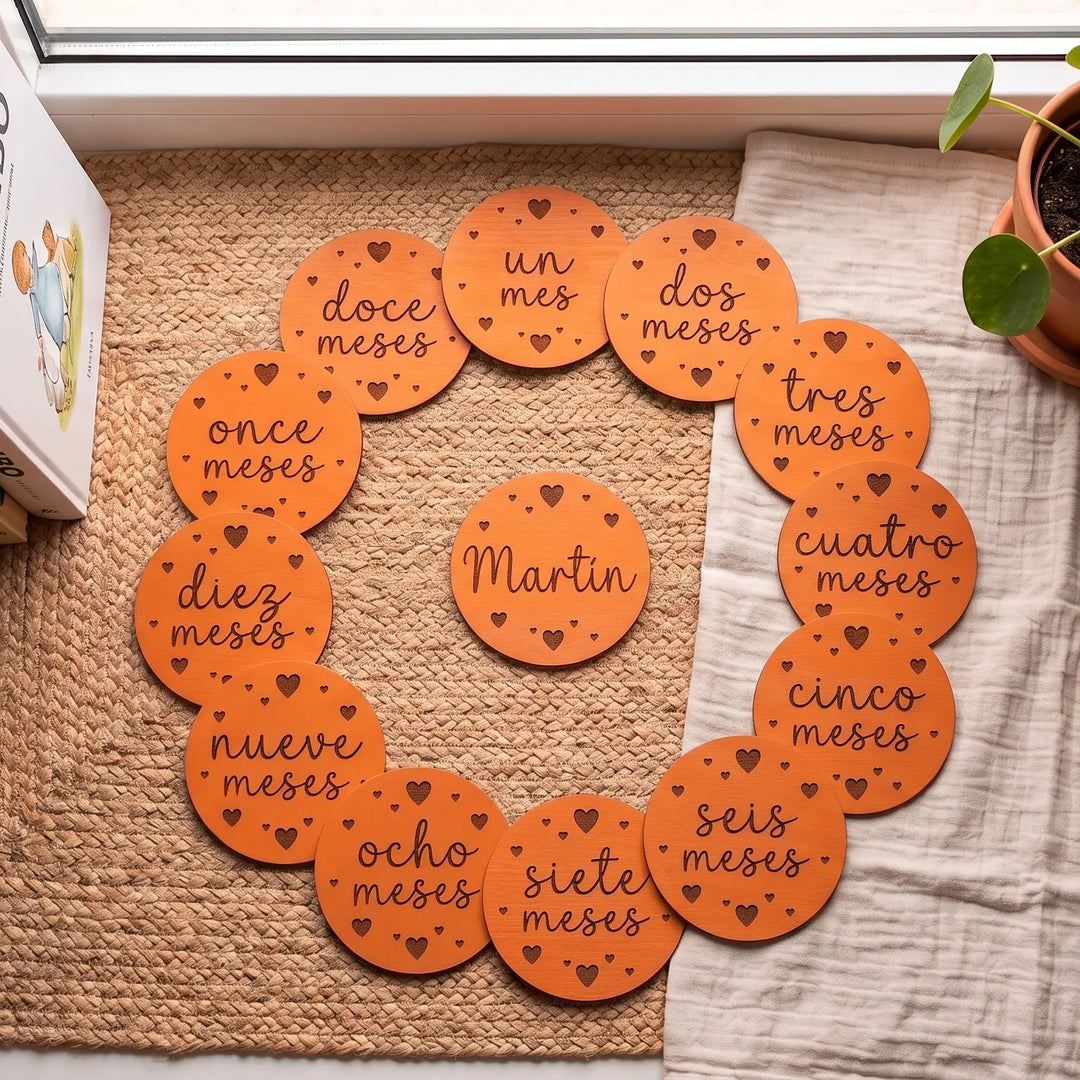 Tarjetas de cumplemés personalizadas con nombre