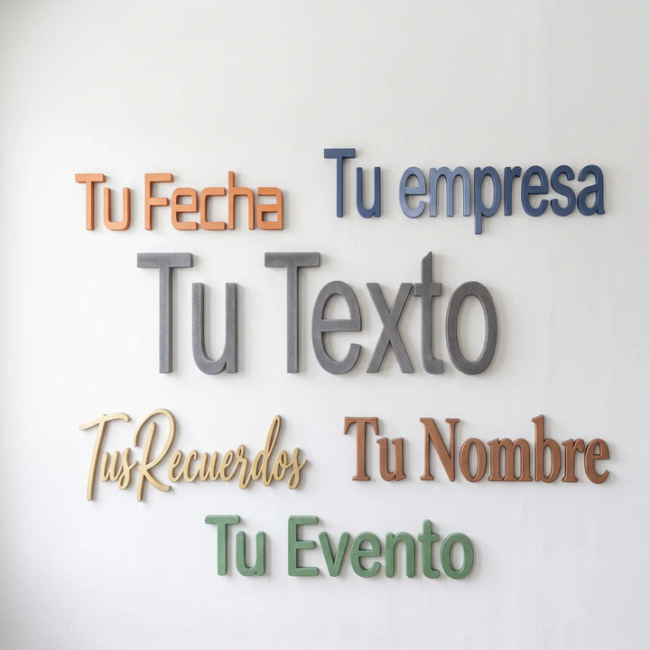 Three-Dimensional Decorative Letters made to measure