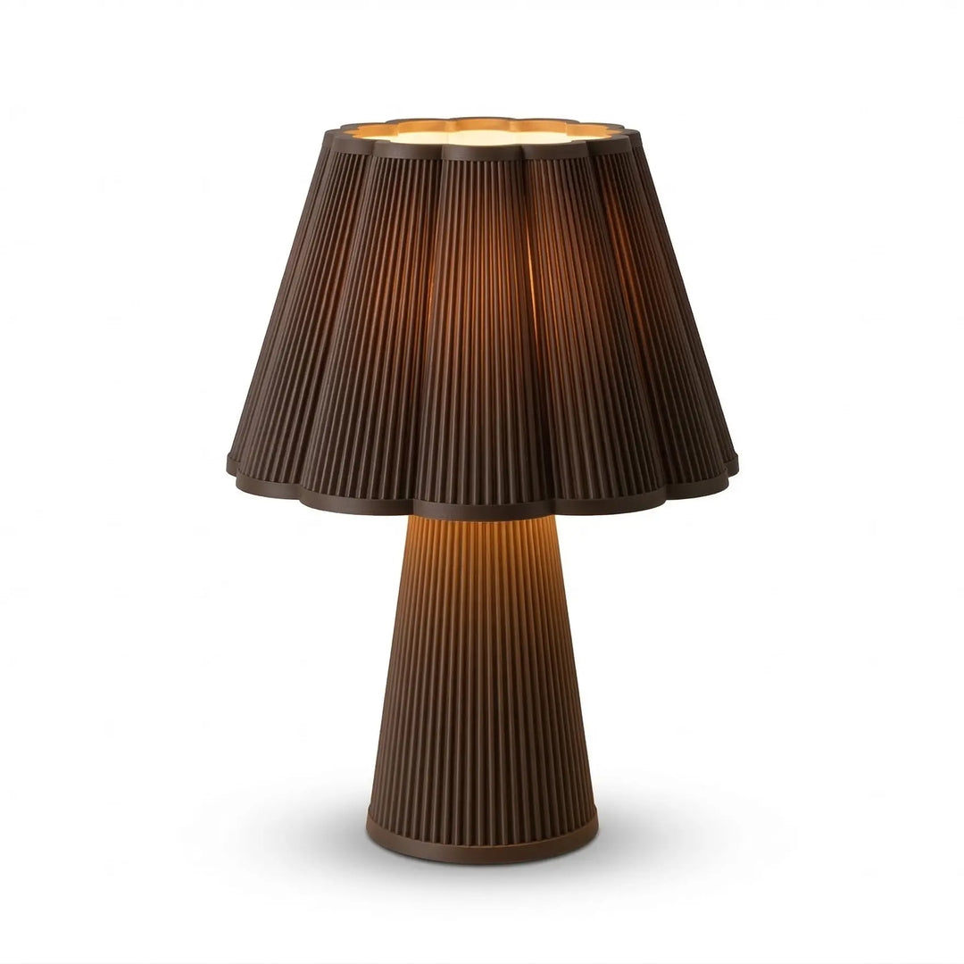 Plissierte Tischlampe