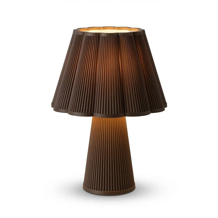 Plissierte Tischlampe