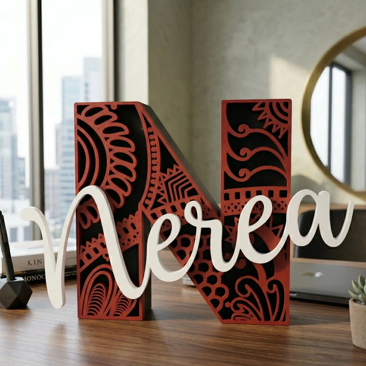 Lettre Personnalisée Style Maori