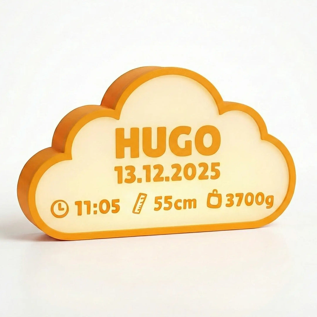 Lámpara infantil con forma de nube personalizable