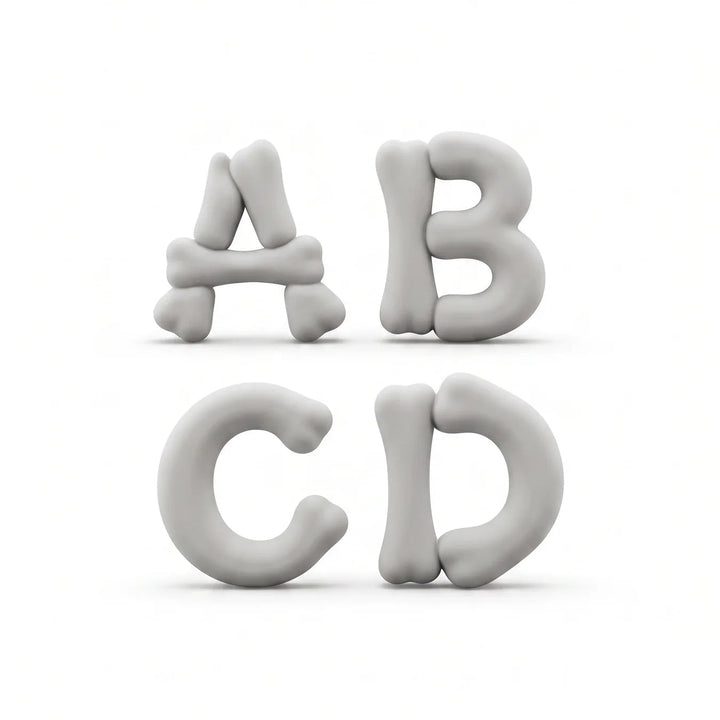 Letras decorativas personalizadas hueso dinosaurio para pared infantil