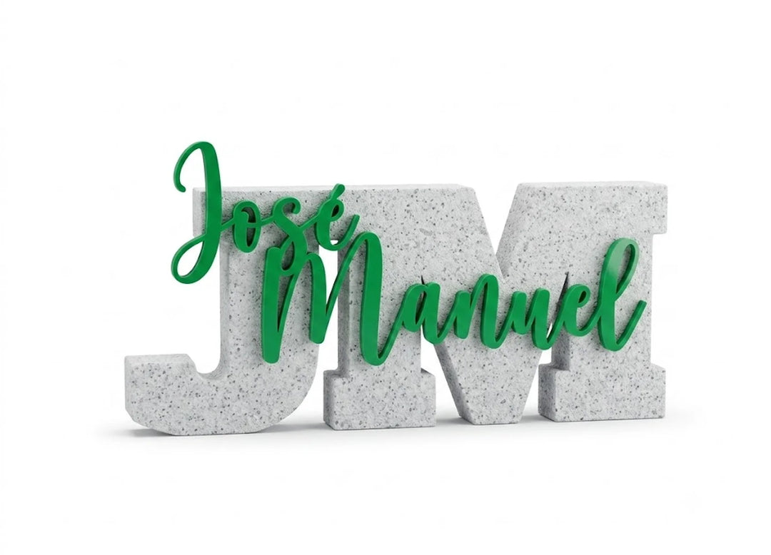 Marcasitios de mesa letra personalizada con nombre