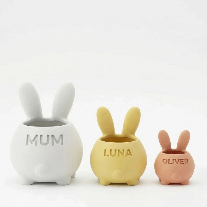 Personalisierter Hasen-Blumentopf