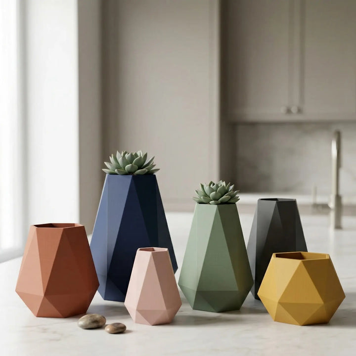 Faceted Geometric Vase