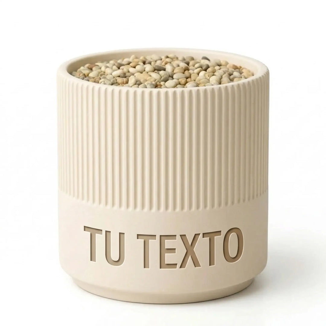 Two-Texture Planter with Personalized Name