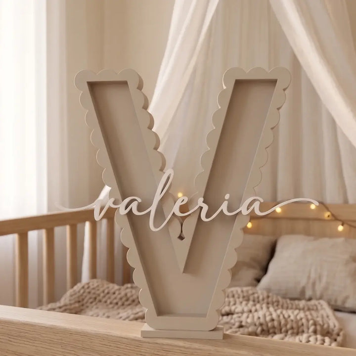 Letras personalizadas 3D con nombre y borde festoneado