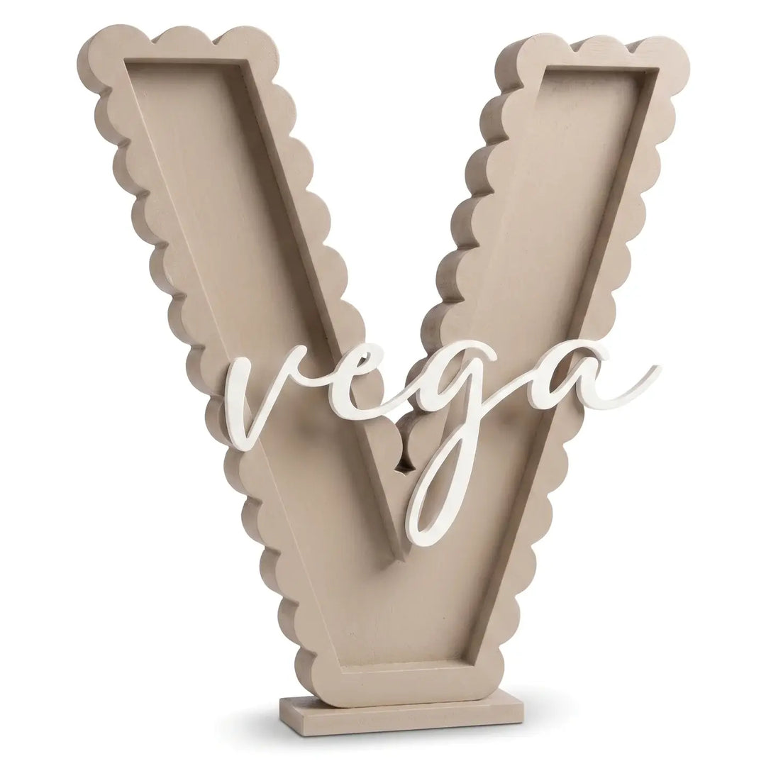 Letras personalizadas 3D con nombre y borde festoneado