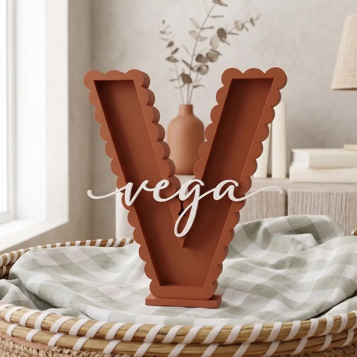 Letras personalizadas 3D con nombre y borde festoneado