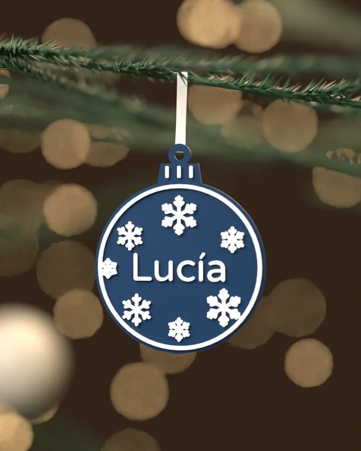 Pack Árbol de la familia · 4 bolas de Navidad con nombre
