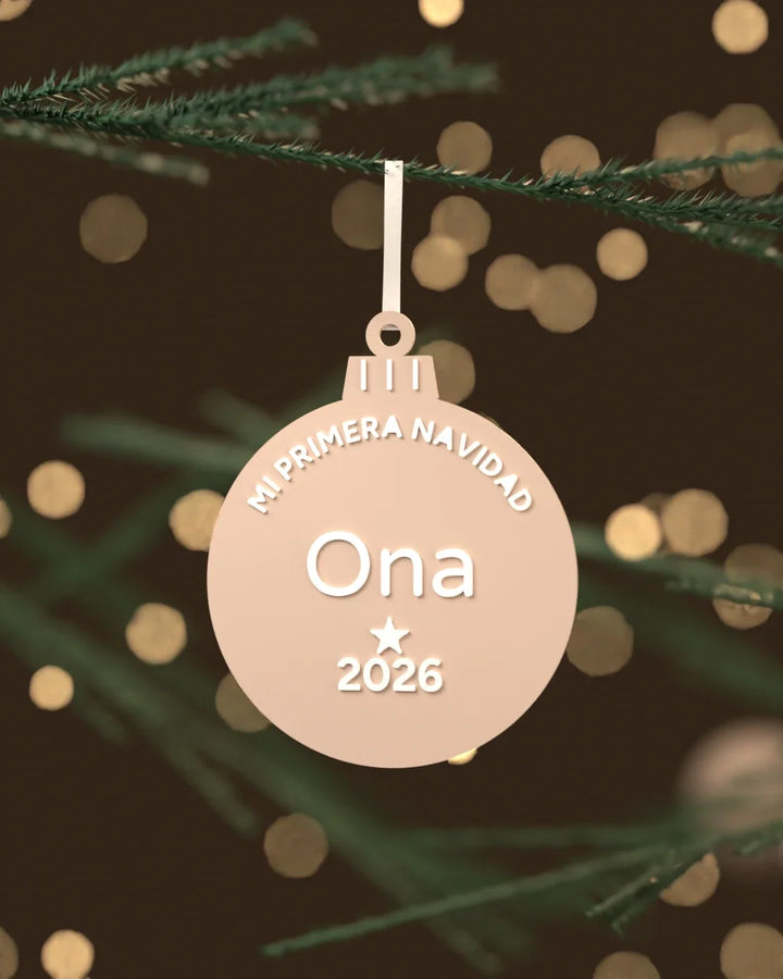 Pack Mi primera Navidad · Bola con nombre + Letra