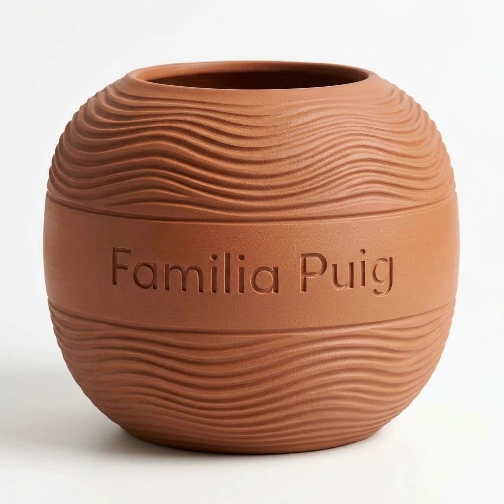 Jarrón Karesansui con Nombre en color terracota