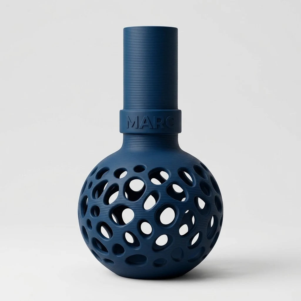 Jarrón Voronoi Bulbo con Nombre en color navy