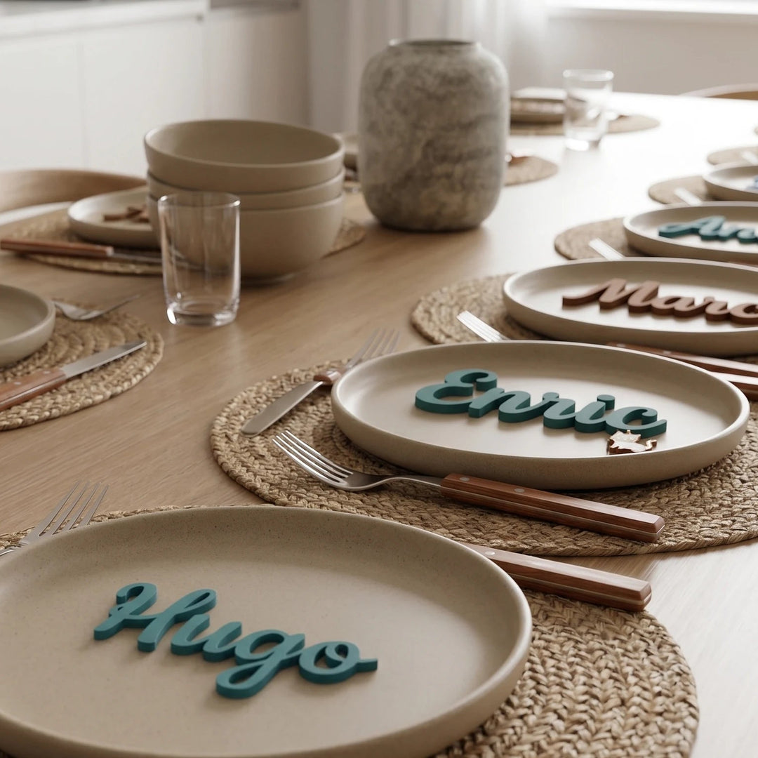 Marcasitios de mesa con nombre personalizado e imán