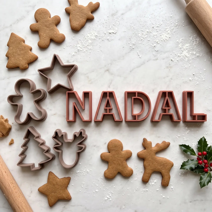 Pack repostería: cortadores navideños y cortadores de letras